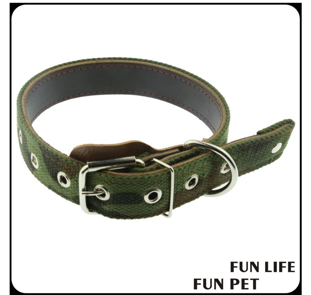 Custom Camouflage Canvas Dog Collar with Genuine Leather Details (2).jpg